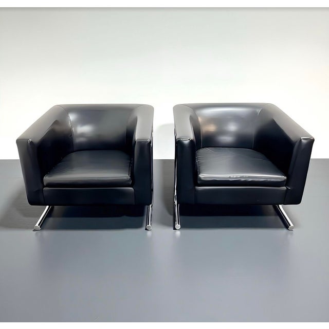 Bauhaus Art Deco Lounge Chairs in Tubular Steel and Chrome, 1940s, Set of 2 For Sale - Image 6 of 18