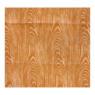 Kravet "Hallerbos" Amber Wood Grain Linen Fabric- 1.75 Yards For Sale