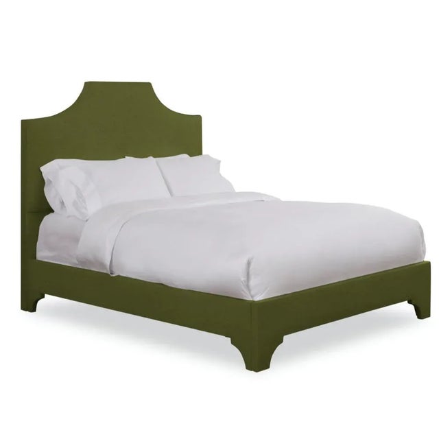 This listing includes the entire bedframe, including the headboard, rails, and footboard. From Chairish's line of bespoke...