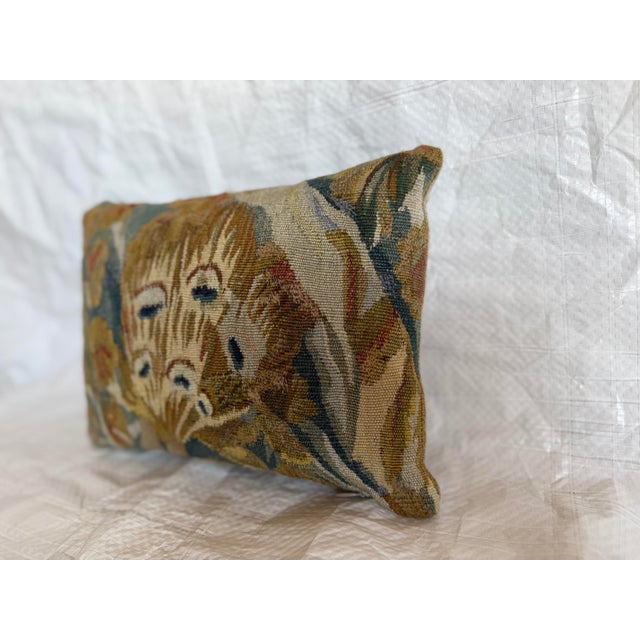 Baroque 17th Century Brussels Flemish Figural Tapestry Pillow For Sale - Image 3 of 7
