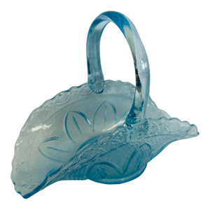 Capri by Princess House Light Blue Glass Basket/Trinket Dish