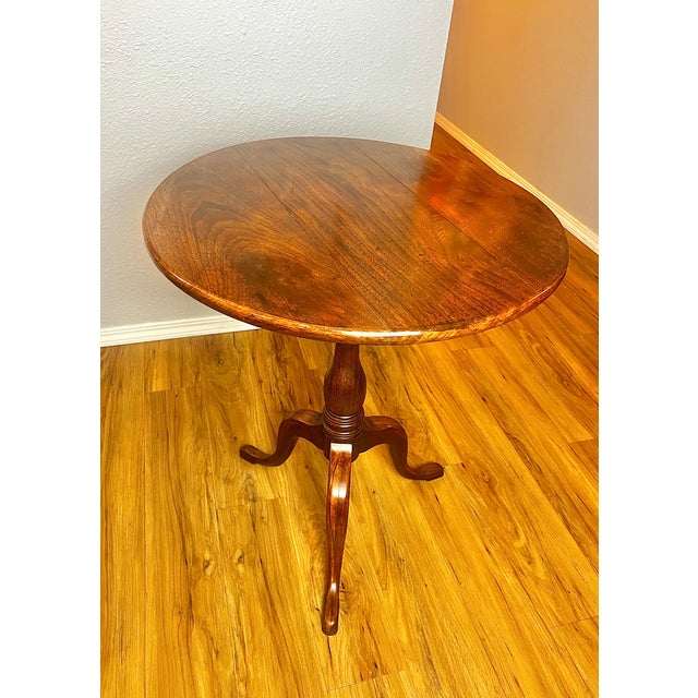 Antique Mahogany Snake-Foot Tripod Candle Table, 19th Century, Regency Tradition For Sale - Image 4 of 16