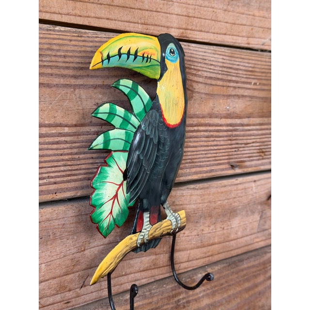 Vintage Cantanhede Toucan Metal Wall Hook For Sale In Naples, FL - Image 6 of 9