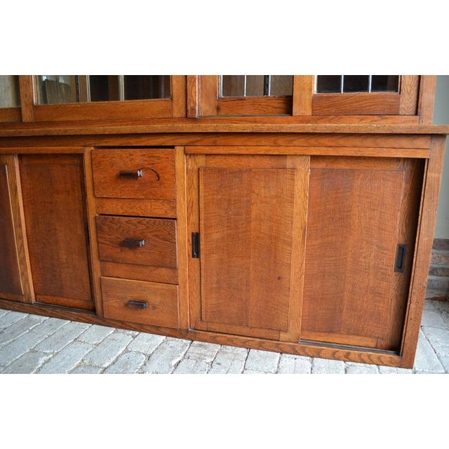 Large Art Deco Oak Display Cabinet. For Sale - Image 11 of 16