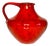 Handcrafted Red Studio Ceramic Jug Vase by Elly & Wilhelm Kuch, Germany, 1960s For Sale