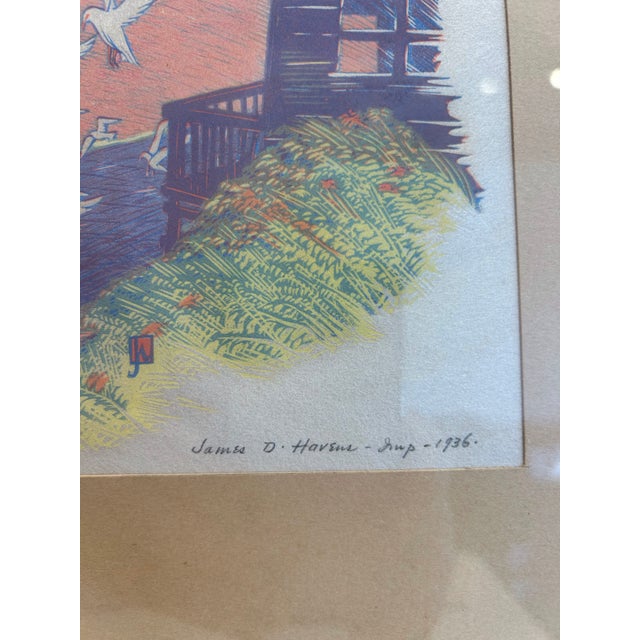 Print edition 27 of 50 featuring seagulls, farmers, coastal scenery.