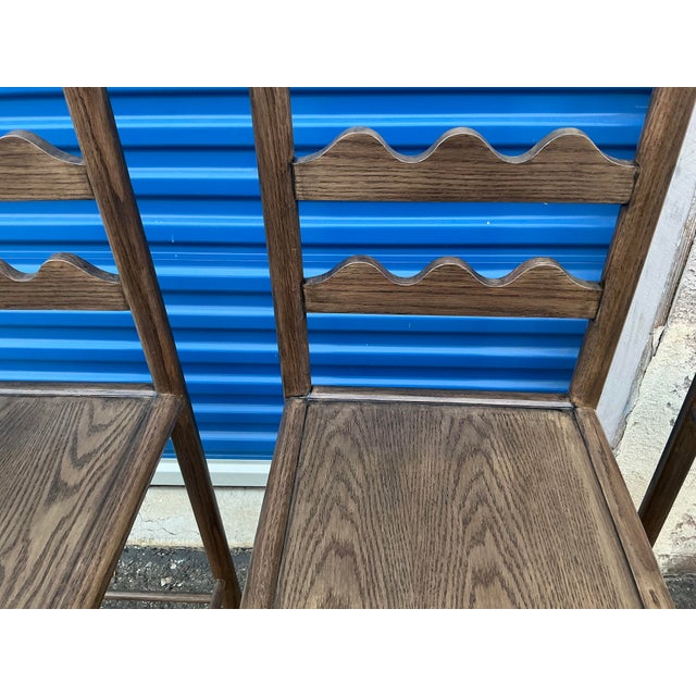 Brown Set of 3 Country French Counter Stools For Sale - Image 8 of 10