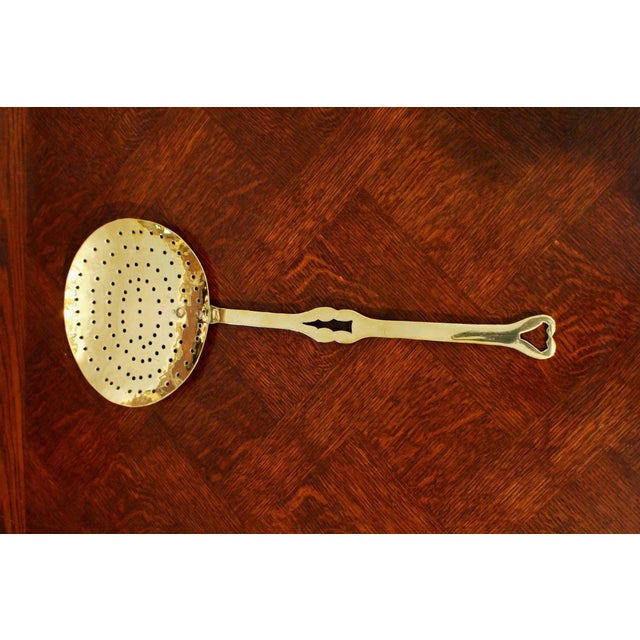Large English Brass Strainer Chairish