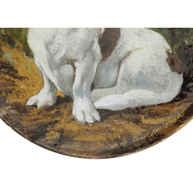 French Country Early 19th Century Laurin Charger Bourg la Reine Hound Dog For Sale - Image 3 of 5