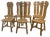 Mid-Century Modern Brutalist Oak Dining Chairs attributed to De Puydt, Belgium, 1970s, Set of 7 For Sale