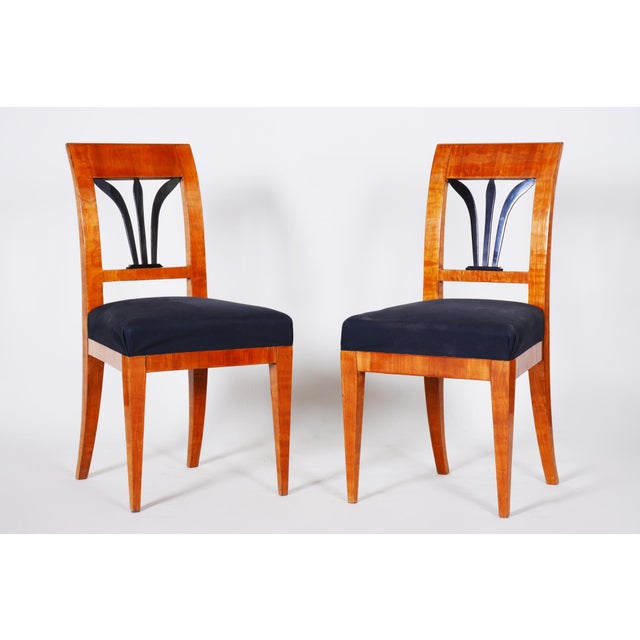 Biedermeier Chairs in Cherrywood, 1820s, Set of 2 For Sale - Image 6 of 6