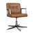 T69 Table and Swivel Chairs in Wood, Cognac Leather and Chrome by Osvaldo Borsani, Set of 5 For Sale - Image 6 of 18