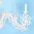 Striking large vintage coastal faux white coral chandelier ingeniously crafted with iron with eight lights and plenty of...
