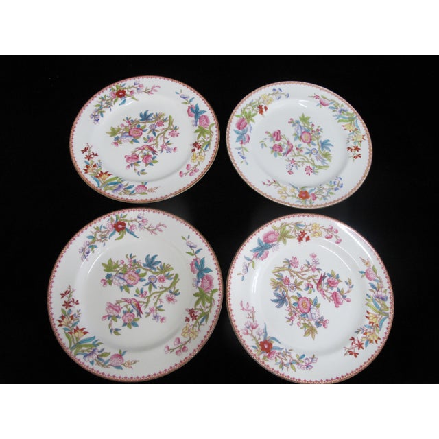 Ceramic Royal Doulton Ito Smooth E2929 Exotic Song Bird 10 1/4" Dinner Plate Set of 4 For Sale - Image 7 of 8