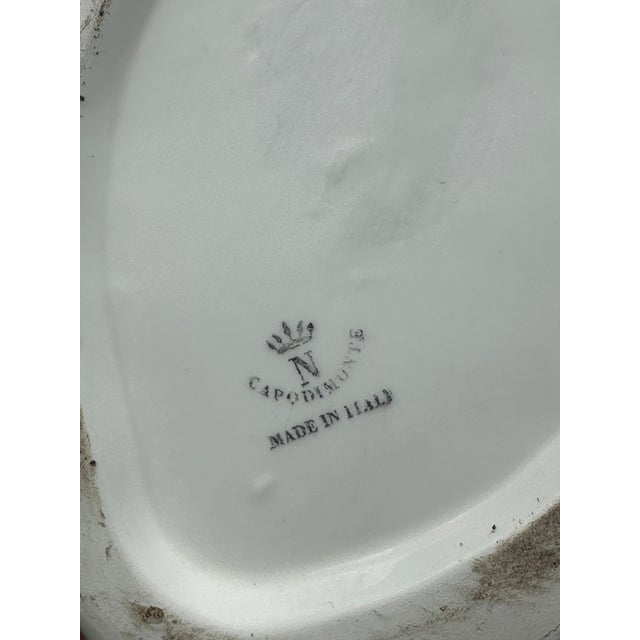 Italian Vintage Porcelain Swan Planter, Vase by Capodimonte. For Sale In Chicago - Image 6 of 11