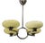 Art Deco Nickel Chandelier with Champagne Glass, 1930s For Sale