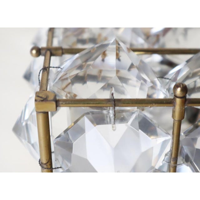Gold Diamond Scone in Lead Crystal and Brass from Palwa, 1950s For Sale - Image 8 of 18