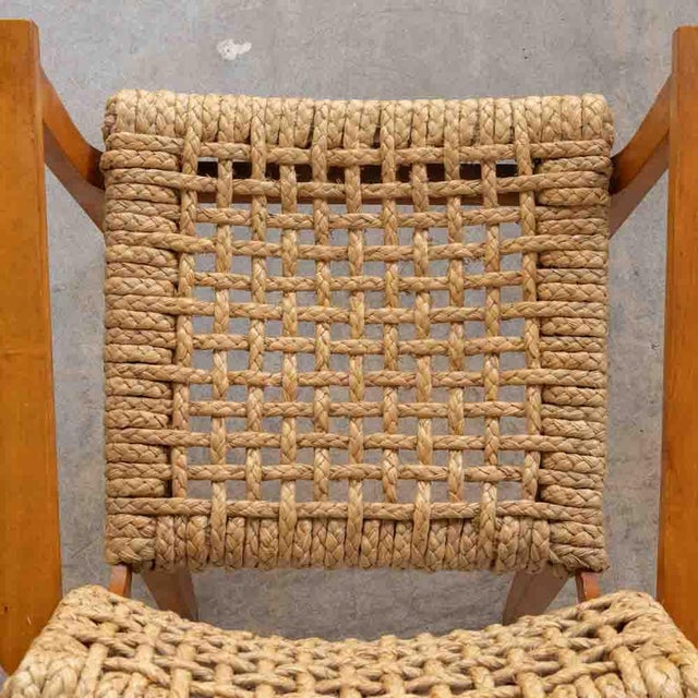 1950s Pair of Lounge Chairs Attributed to Adrien Audoux & Frida Minet For Sale - Image 12 of 17