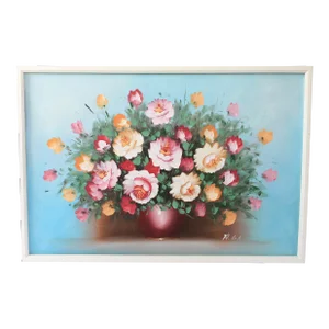 Vintage Mid-Century Still Life Painting by Robert Cox