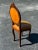 1970s Vintage Carved Italian Wood and Leather Vanity Chair For Sale - Image 4 of 5