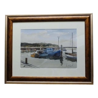 Ronald Birch, Yarmouth Harbour and Pier, 1970s, Watercolour For Sale