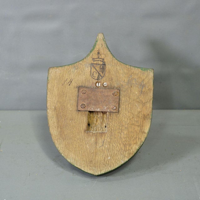 Antique Black Forest Chamois Trophy on Green Plaque - Salem Germany 1900 For Sale - Image 6 of 7