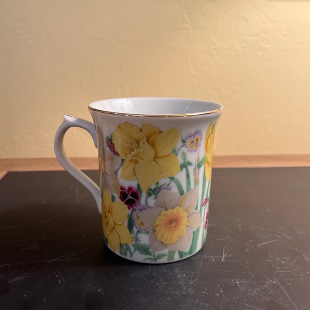 Lenox Lenox Bone China Mugs “The Flower Blossom Mug Collection” by Susanne Clee For Sale - Image 4 of 13