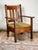 1920s Antique Quarter Sawn Mission Oak Arm Chair by Quaint Furniture C. 1920 For Sale - Image 5 of 10