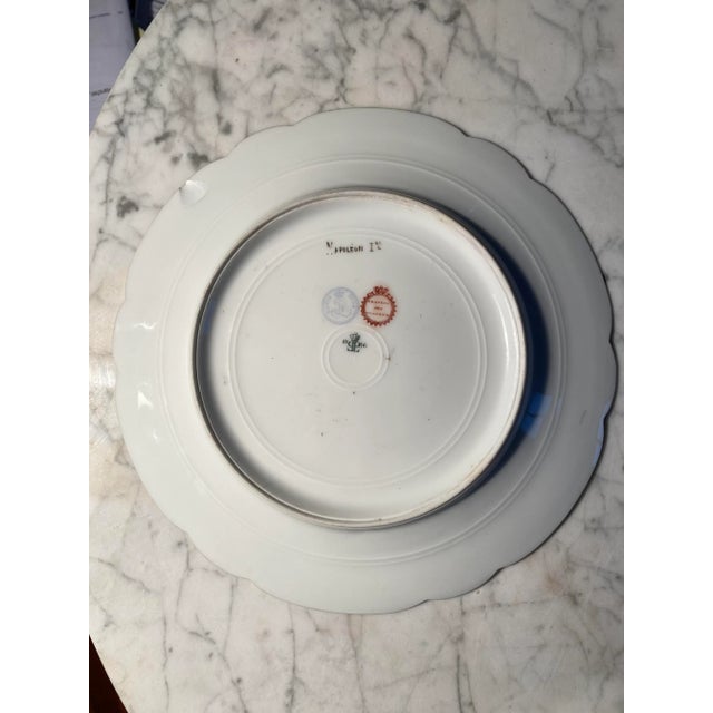 Mid 19th Century Neoclassical Handpainted Napoleon Severes Chateau Des Tuileries France Plate For Sale - Image 4 of 8