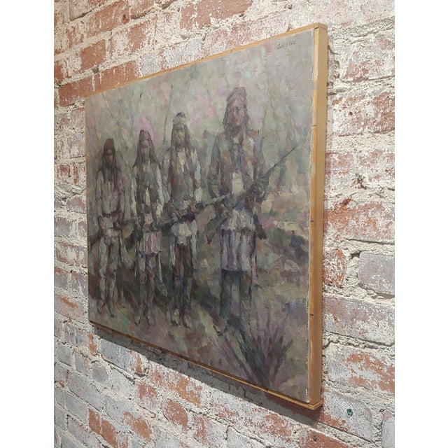 Stevan Kissel " Group of Apache Scouts u.s. Army 1866–1914" Oil Painting For Sale In Los Angeles - Image 6 of 8