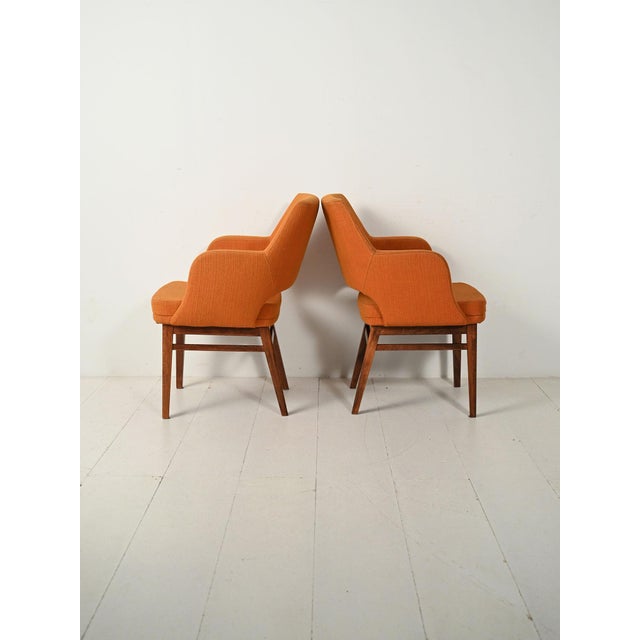 Orange Oslosund Armchairs from Kinnarps, 1950s, Set of 2 For Sale - Image 11 of 11