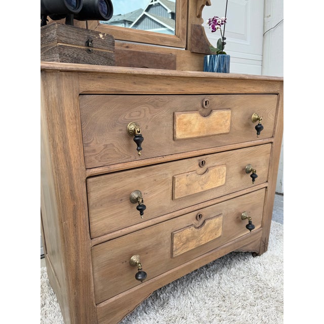 Farmhouse Early 20th Century Victorian Eastlake Farmhouse Dresser With Ornate Dovetail Construction For Sale - Image 3 of 8
