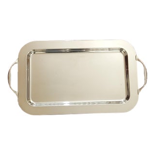 Mid 20th Century Silverplate Tray by Pm Italy For Sale