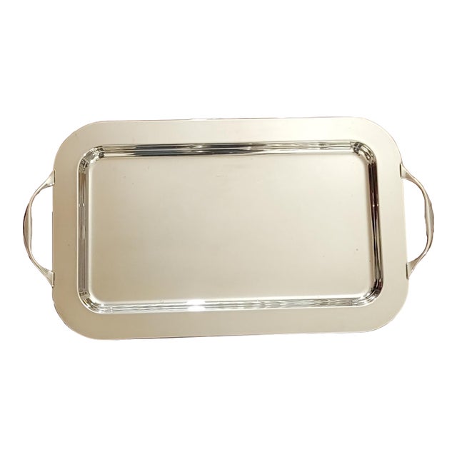 Mid 20th Century Silverplate Tray by Pm Italy For Sale