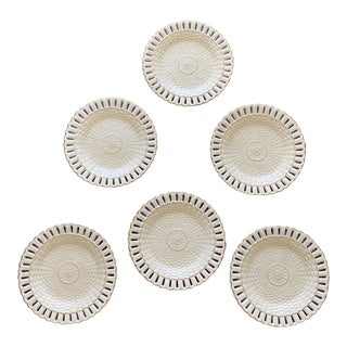 Antique Wedgewood Creamware Plates - Set of 6 For Sale