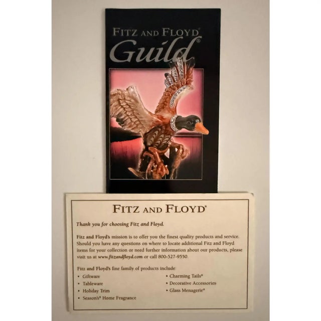 Rare 2006 Fitz and Floyd Guild Collection Jeweled Cleopatra Bird With Box For Sale - Image 12 of 12