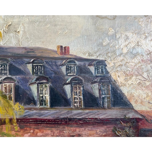 Arts & Crafts Early 20th Century Oil Painting on Canvas Depicting the Orangery at Wernigerode, Framed For Sale - Image 3 of 6