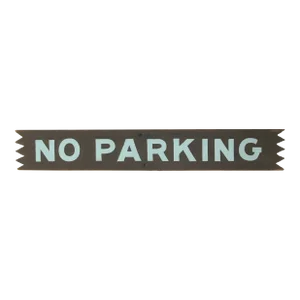 Circa 1950s Blue and Brown No Parking Sign