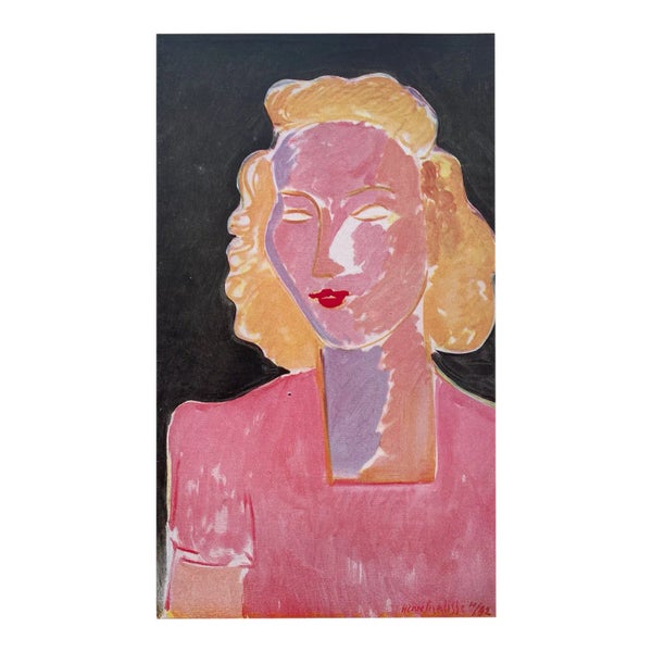 Henri Matisse、JEUNE FEMME、海外版超希少レゾネ、新品額付 henri-matisse-vintage-1946-
