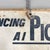 Black Mid-Century Modern Italian Wooden Advertising Sign, 1970s For Sale - Image 8 of 16