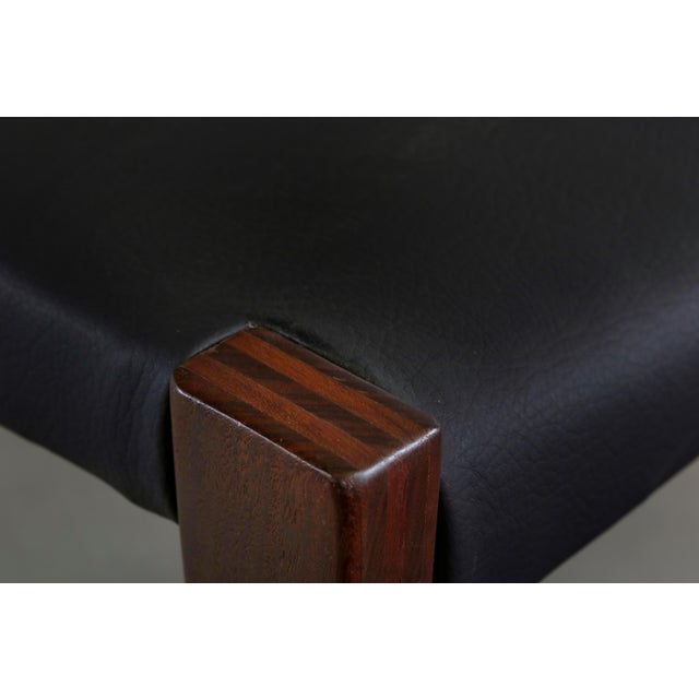 Mid-Century Modern 1960s Cado "PIA' Danish Modern Dining Chairs in Black - Set of 4 For Sale - Image 3 of 7