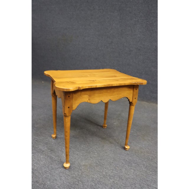 Ethan Allen Maple Queen Anne Style Side Table For Sale - Image 10 of 14
