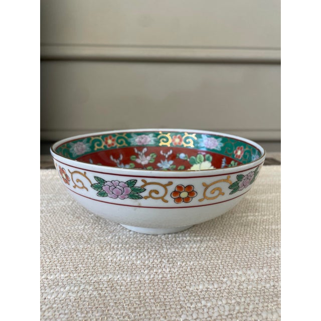 For sale is a stunning Japanese ceramic bowl, exquisitely hand-painted with intricate designs of birds and flowers. This...