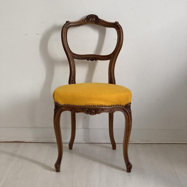 Louis XV style chair molded and carved wood with an openwork back adorned with a shell motif console legs decorated with...