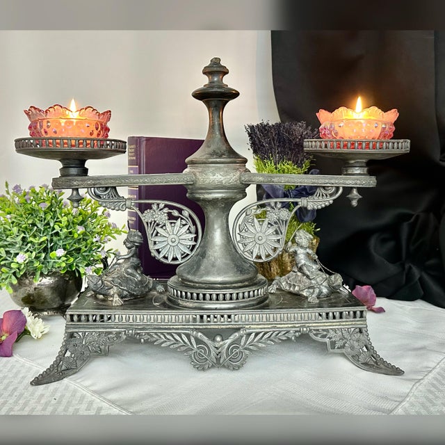 This very Rare Pairpoint "Sweet Meat" decorative item measures: 12.5 inches tall x 16 inches wide x 7 inches deep. This...