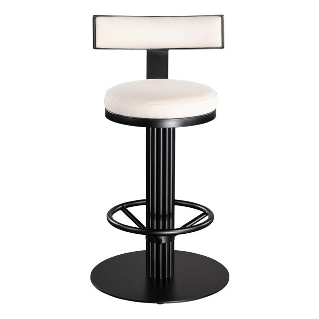 Oscar Swivel 26" Black Counter Chair For Sale