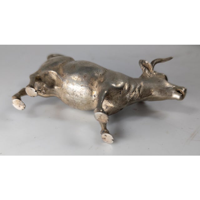 19th Century 800 Silver German Cow Form Creamer For Sale - Image 11 of 13