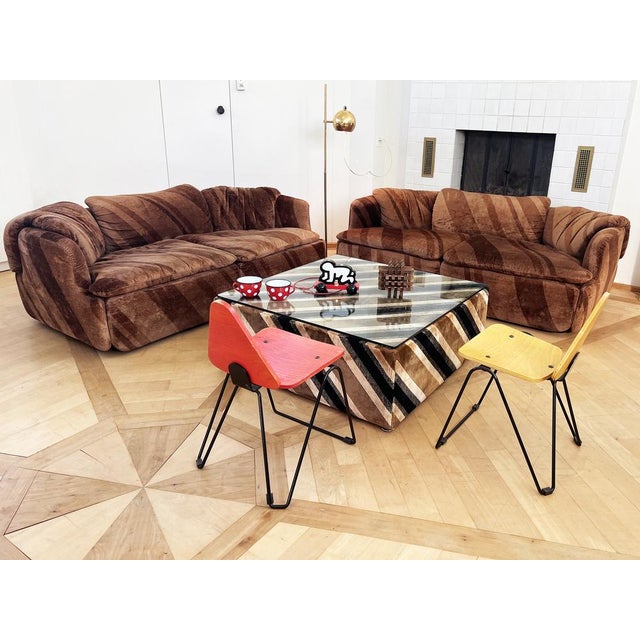 Mid-Century Modern Vintage Italian Two-Seater Sofa by Alberto Rosselli for Saporiti, 1970s For Sale - Image 3 of 15