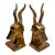 1970s Solid Brass Ibex Gazelle Bookends -a Pair - Styled After Karl Springer For Sale
