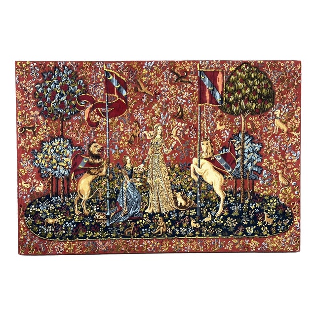 20th Century Wall Tapestry of the Lady and the Unicorn For Sale
